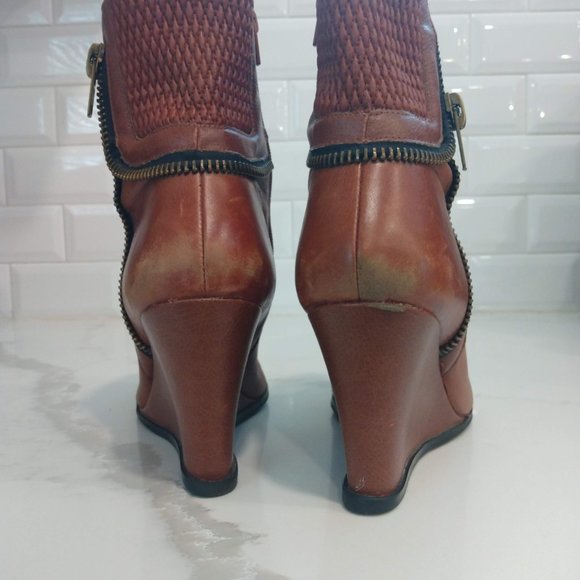 Andrea Brown Heel Wedge Size 8 - Picture 3 of 7